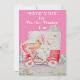 Valentijnsdag-kaart voor leraar feestdagenkaart