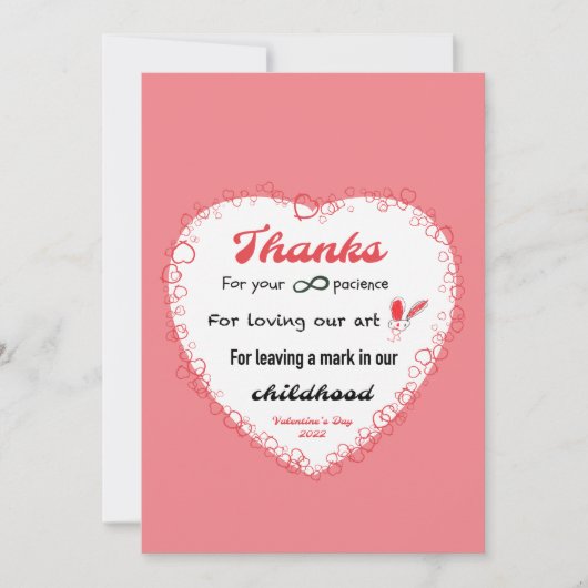 Valentijnsdag kaart voor leraren (Voorkant)