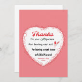 Valentijnsdag kaart voor leraren (Voorkant / Achterkant)