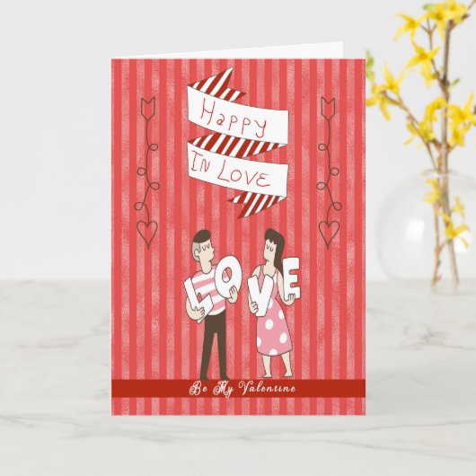 Valentijnsdag Kaart voor middenouderparen (Gele Bloem)