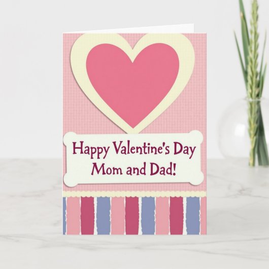Valentijnsdag kaart voor moeder en vader (Voorkant)
