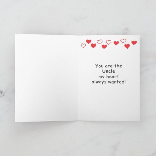Valentijnsdag Kaart voor oom (Binnen)
