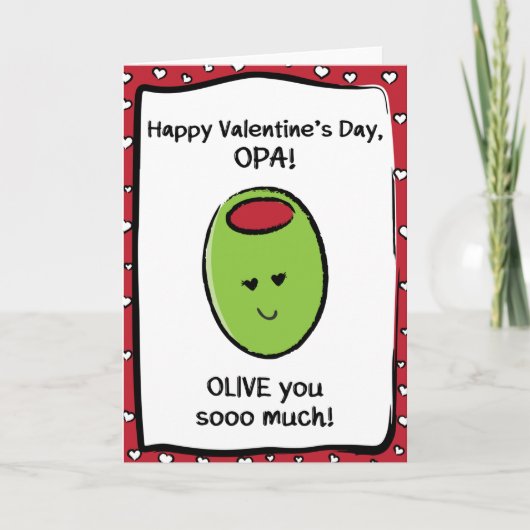 Valentijnsdag Kaart voor Opa (Voorkant)