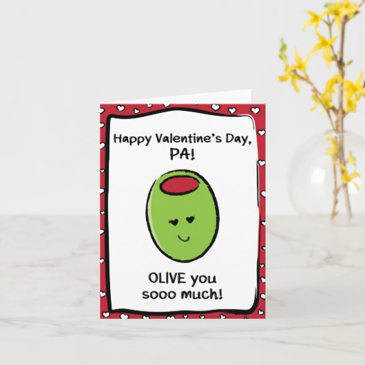 Valentijnsdag Kaart voor Pa (Gele Bloem)