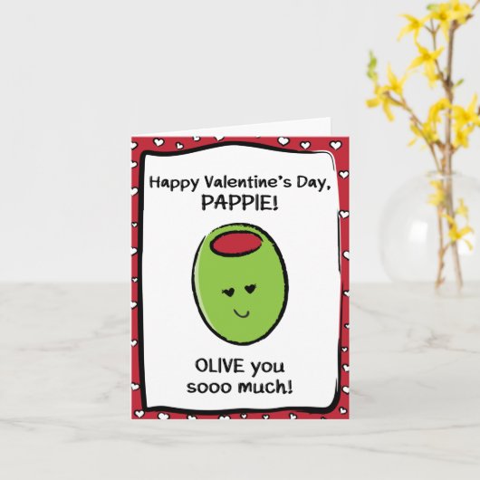 Valentijnsdag Kaart voor Pappie (Gele Bloem)