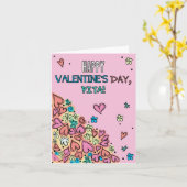 Valentijnsdag Kaart voor Pita (Dad in Hindi) (Gele Bloem)
