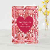 Valentijnsdag Kaart voor speciale mam met bloemen (Gele Bloem)