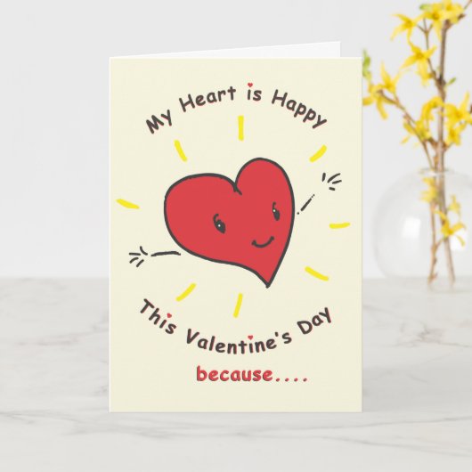 Valentijnsdag kaart voor uw speciale (Gele Bloem)