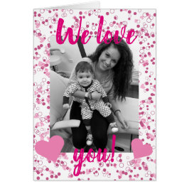 Valentijnsdag kaart voor vader | Hart-Confetti