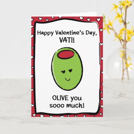 Valentijnsdag Kaart voor Vati (Gele Bloem)