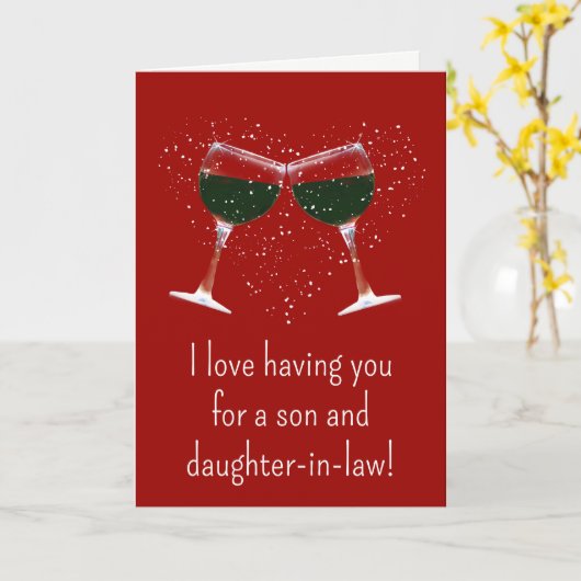 Valentijnsdag Kaart voor zoon en dochter in de wet (Gele Bloem)