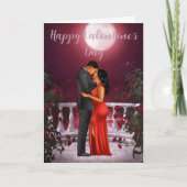 Valentijnsdag Kaart voor zwart paar (Voorkant)