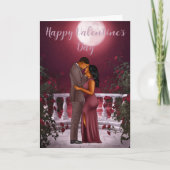 Valentijnsdag Kaart voor zwart paar (Voorkant)