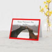 Valentijnsdag kaart, , zogende paarden kaart (Gele Bloem)