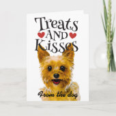 Valentijnsdag kaartbehandelingen en kussen feestdagen kaart (Voorkant)