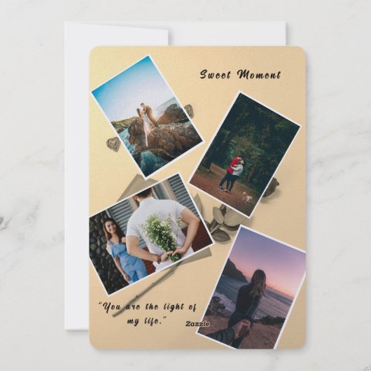 Valentijnsdag Kaarten foto's van gelukkige momente (Achterkant)