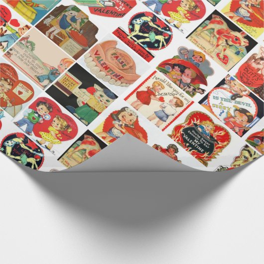  Valentijnsdag kaarten retro rood papier (Hoek)