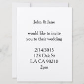 Valentijnsdag kaarten retro uitnodigingen (Achterkant)