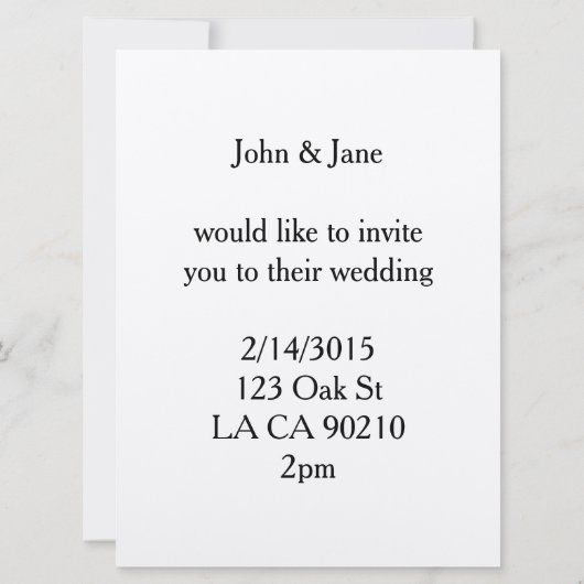 Valentijnsdag kaarten retro uitnodigingen (Achterkant)