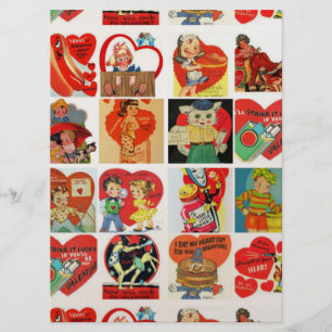 Valentijnsdag kaarten retro uitnodigingen