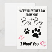 Valentijnsdag Kaarten van Dog for Dog Mom (Voorkant / Achterkant)
