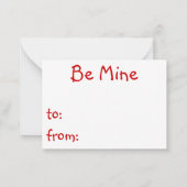 Valentijnsdag Kaarten voor kinderen Notitiekaartje (Achterkant)