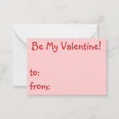 Valentijnsdag Kaarten voor kinderen Notitiekaartje (Achterkant)