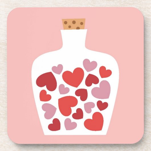 Valentijnsdag kaartontwerp bier onderzetter (Voorkant)