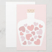 Valentijnsdag kaartontwerp briefpapier (Voorkant / Achterkant)