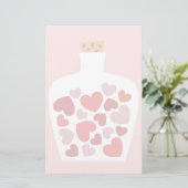 Valentijnsdag kaartontwerp briefpapier (Staand voorkant)