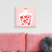 Valentijnsdag kaartontwerp canvas afdruk (Insitu (Woonkamer))