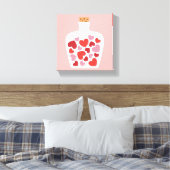 Valentijnsdag kaartontwerp canvas afdruk (Insitu (Slaapkamer))