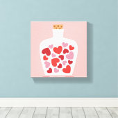 Valentijnsdag kaartontwerp canvas afdruk (Insitu (Houten vloer))