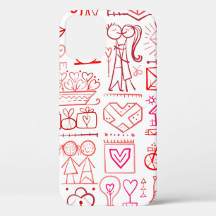 Valentijnsdag kaartontwerp. Liefde en weddenschap Case-Mate iPhone Case