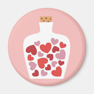 Valentijnsdag kaartontwerp magneet