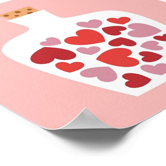 Valentijnsdag kaartontwerp poster (Hoek)