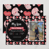 Valentijnsdag  Kabouter Doodle Kinderfeestje Foto  Kaart (Voorkant / Achterkant)