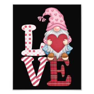 Valentijnsdag Kabouter Liefdes Koppel Cadeaus voor Foto Afdruk