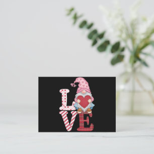 Valentijnsdag Kabouter Liefdes Koppel Cadeaus voor Notitiekaartje