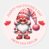 Valentijnsdag Kabouter Sticker (Voorkant)