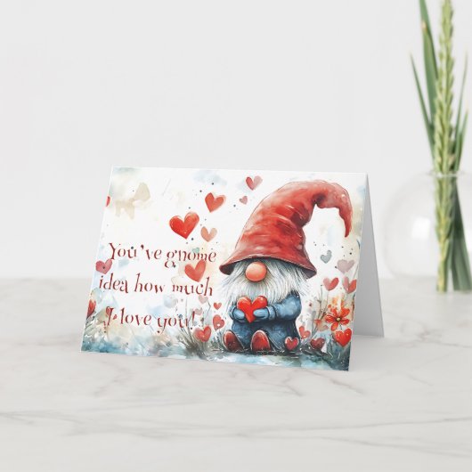 Valentijnsdag Kabouter Wenskaart Feestdagen Kaart (Voorkant)