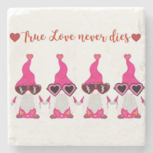 Valentijnsdag kabouters stenen onderzetter