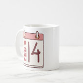Valentijnsdag Kalender Koffiemok (Voorkant links)