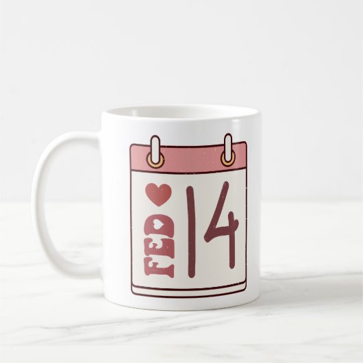 Valentijnsdag Kalender Koffiemok (Links)