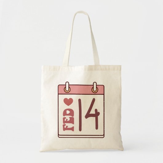 Valentijnsdag Kalender Tote Bag (Voorkant)