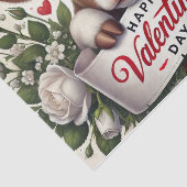 Valentijnsdag Kalf met Bloemenarrangement Tissuepapier (Detail)