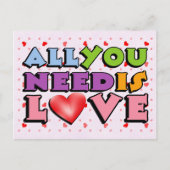 Valentijnsdag kan alleen maar retro hebben als je  briefkaart (Voorkant)