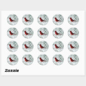Valentijnsdag Kardinaal Ronde Sticker (Vel)
