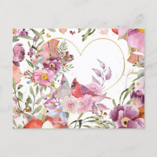 Valentijnsdag Kardinalen Briefkaart