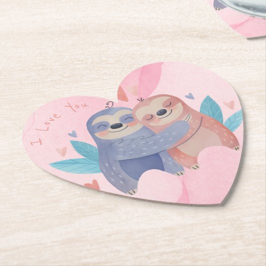Valentijnsdag Kartonnen Onderzetters (Gekanteld)